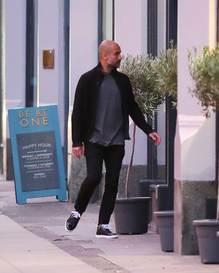  Guardiola had made the short walk from his city centre apartment to join friends for dinner and a little taste of home