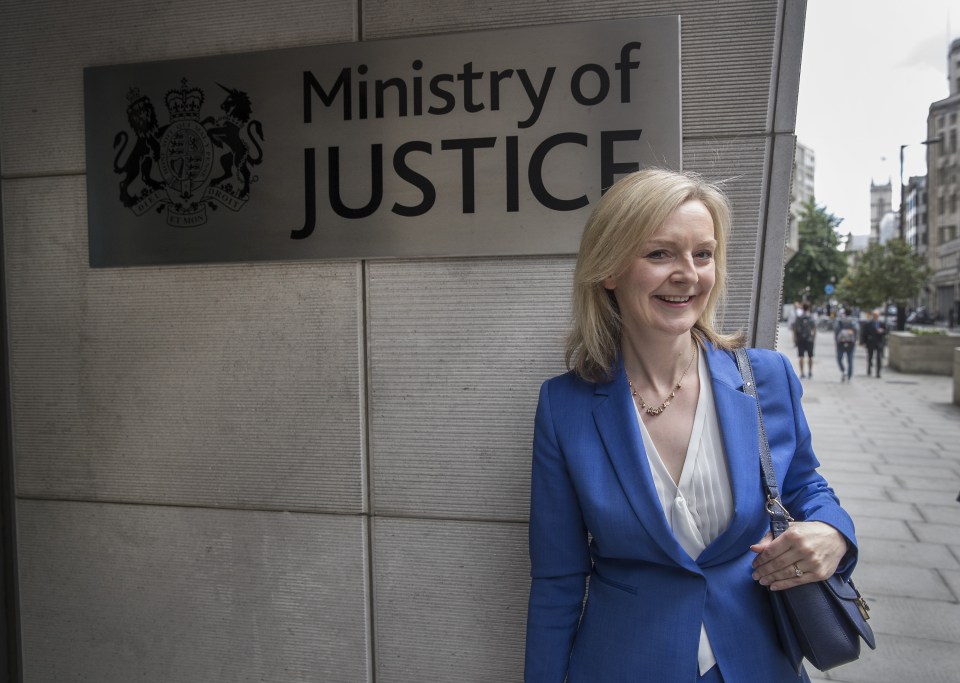  The new Justice Secretary Liz Truss arrives at the department headquarters after leaving Downing Street