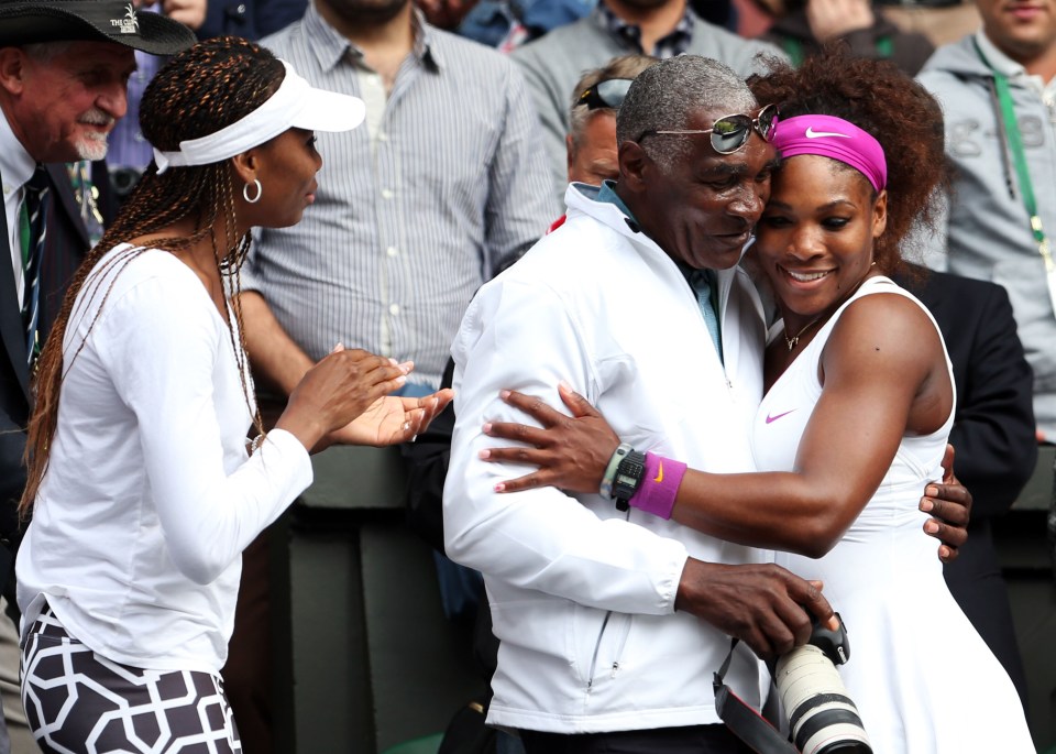 The dad of Serena (R) and Venus Williams (L) has suffered a secret stroke