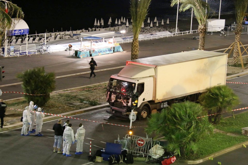  Yesterday a truck ploughed into a crowd of people who were celebrating Bastille Day