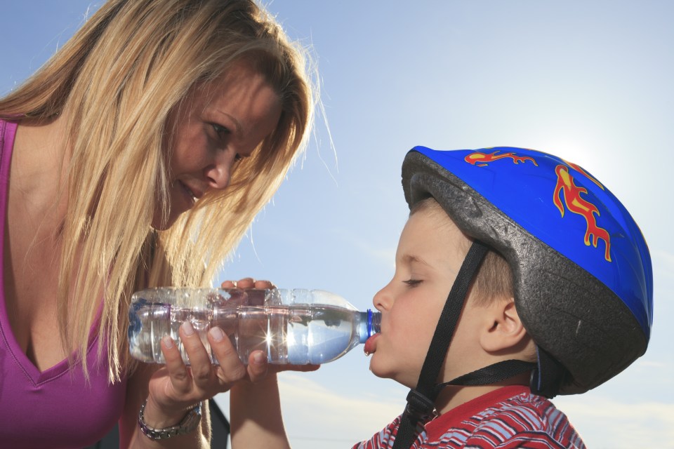 Mum gives child water