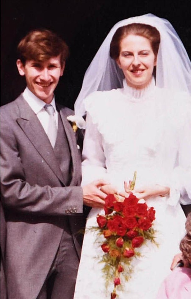  Theresa May on her wedding day to husband Philip in 1980