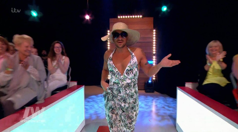 Katie's ex husband, popstar Peter Andre, wore a swimming costume live on Loose Women