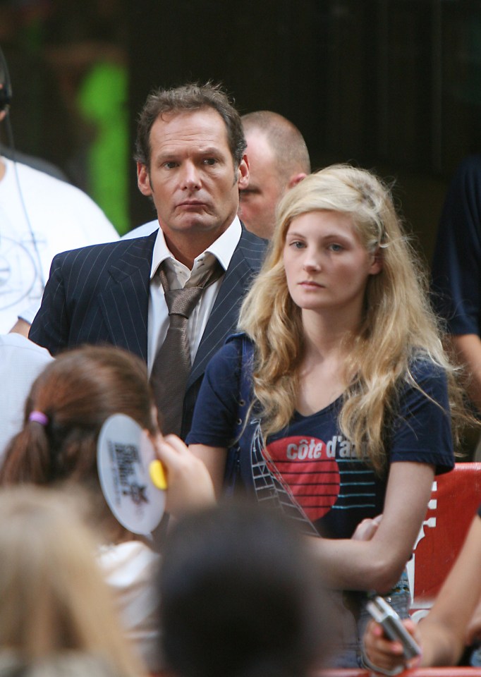  The Thriller singer's god-daughter with her father, Mark Lester