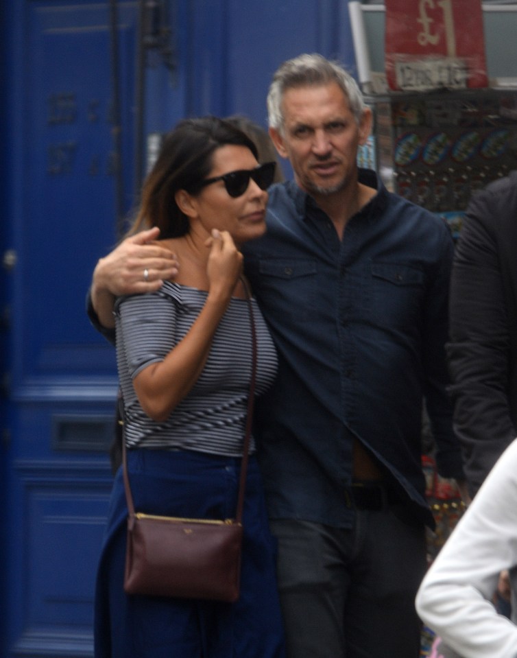  Gary Lineker and his ex-wife Danielle sparked rumours of a reconciliation as he wrapped his arm around her