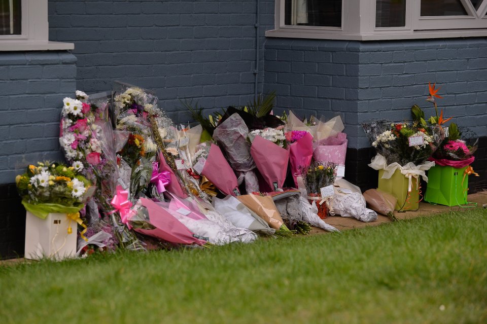  Floral tributes left outside The Collingtree pub where India worked