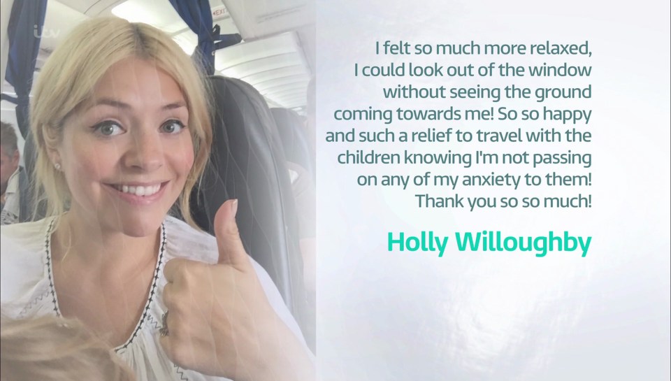  This Morning released this photo of a happy Holly and read out a statement about her overcoming her phobia