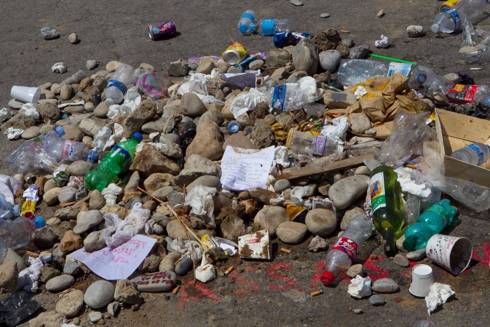  Marked . . . spot where killer died is now covered with rubbish and stones