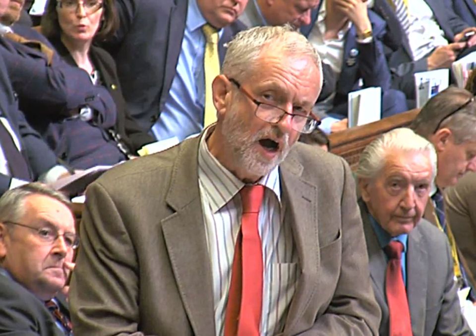  Jeremy Corbyn speaks in the House of Commons about whether to renew the Trident nuclear deterrent