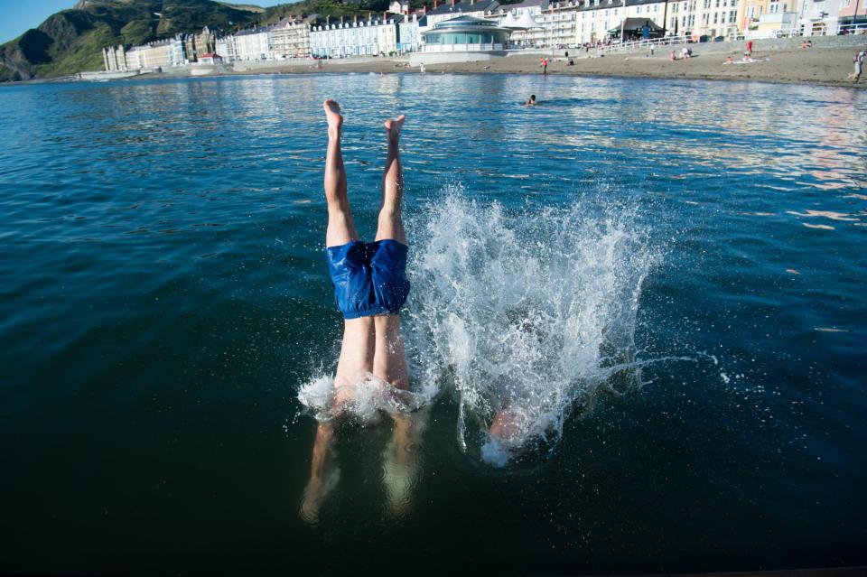  People across Britain took to the water to try and cool off in any way they could