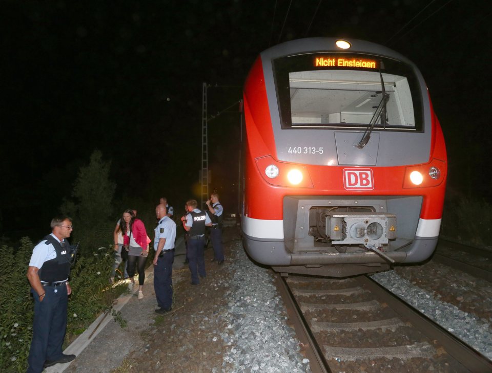 Alleged axe attack on train in northern Bavaria