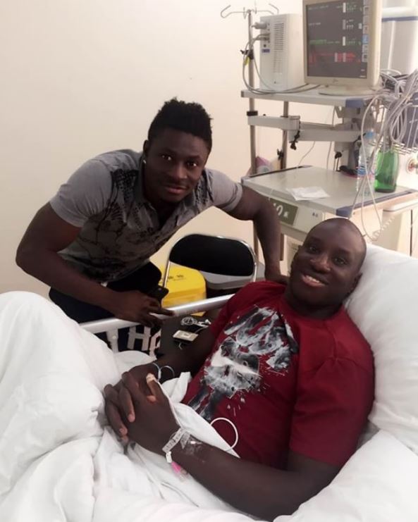 Demba Ba and Obafemi Martins in hospital after leg break