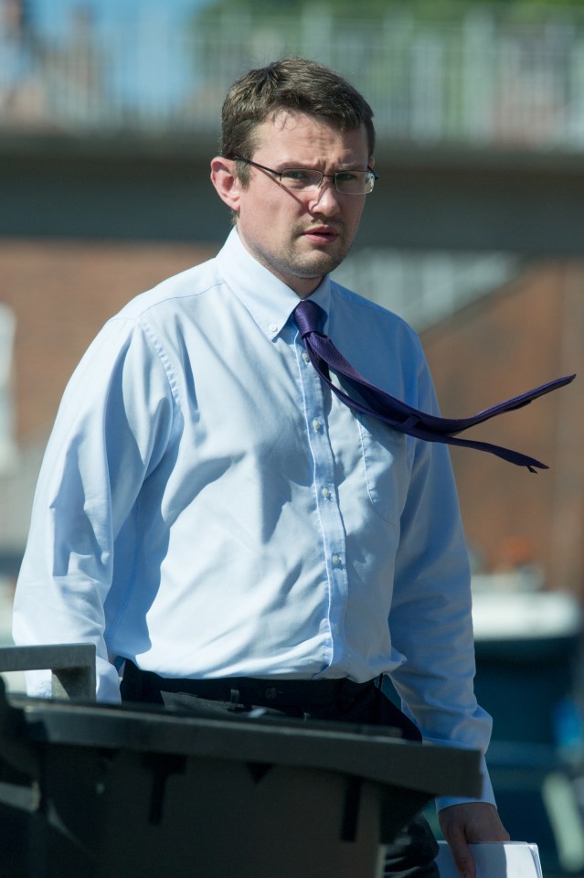  James Ratcliffe pictured outside court where he was given a community order for setting his wife's wedding dress on fire