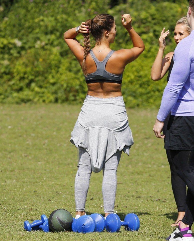 FAMEFLYNET - Exclusive: TOWIE Stars Chloe Lewis And Kate Wright Are Put Through Their Paces During Filming