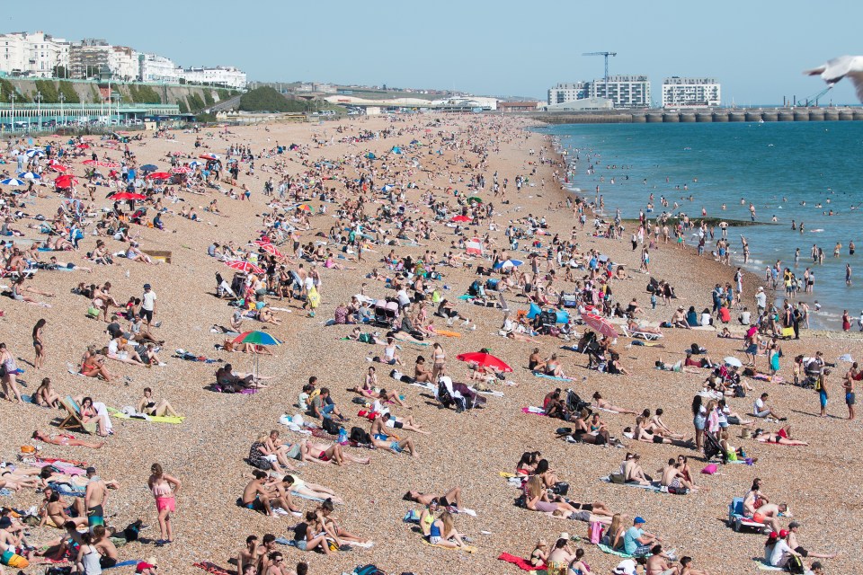  Thousands of people flocked to beaches around the country to make the most of the sun - but also to escape the worst of the heat in urban areas