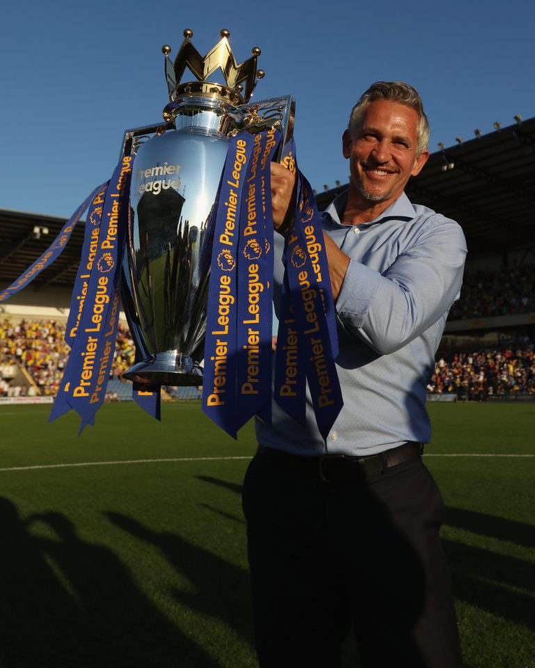 Gary Lineker paraded the Premier League trophy at the Kassam Stadium as Leicester took on Oxford in their first pre-season match