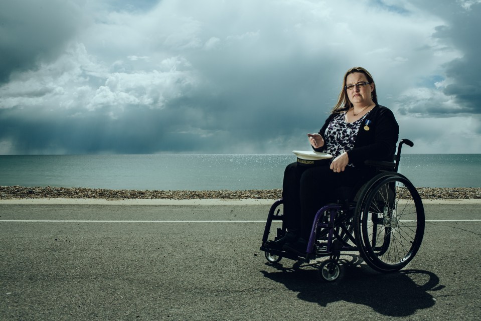 Janina Sweeney was forced to leave the Navy after a car accident put her in a wheelchair