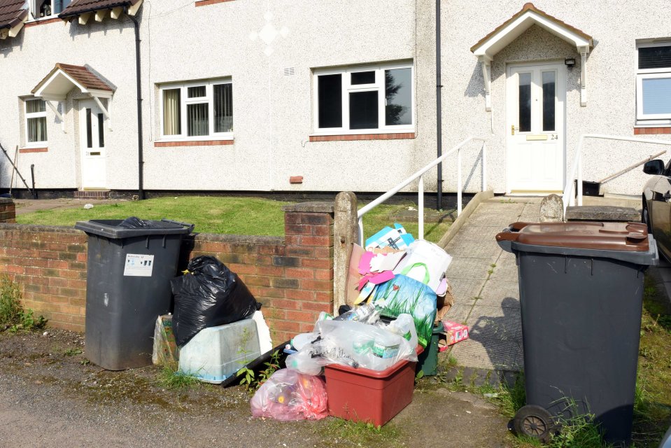  The piles of rubbish are building for residents in Stoke-on-Trent as bins have not been collected for two weeks