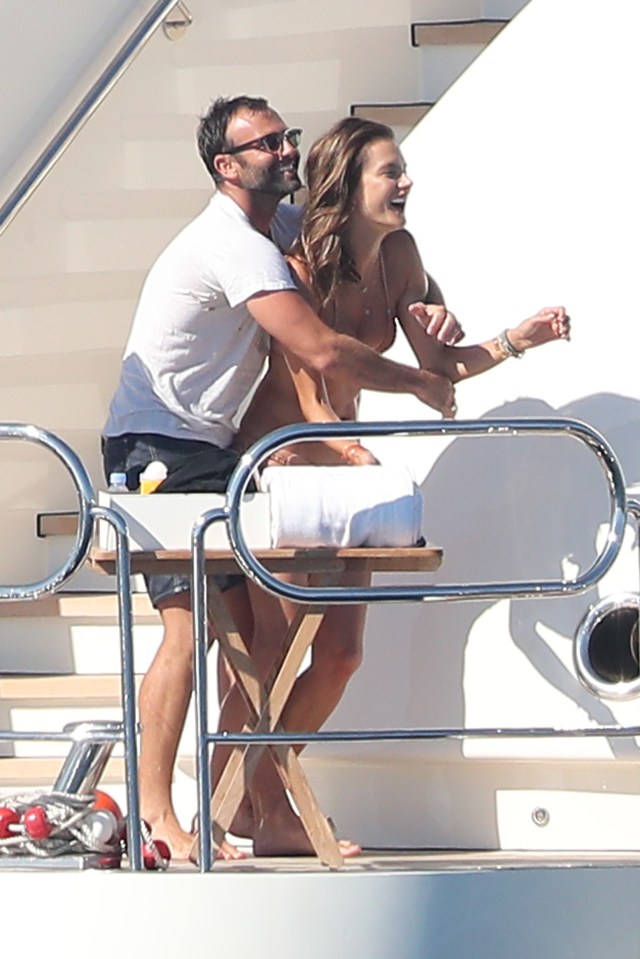  Alessandra and her businessman fiance Jamie Mazur put on a loved up display