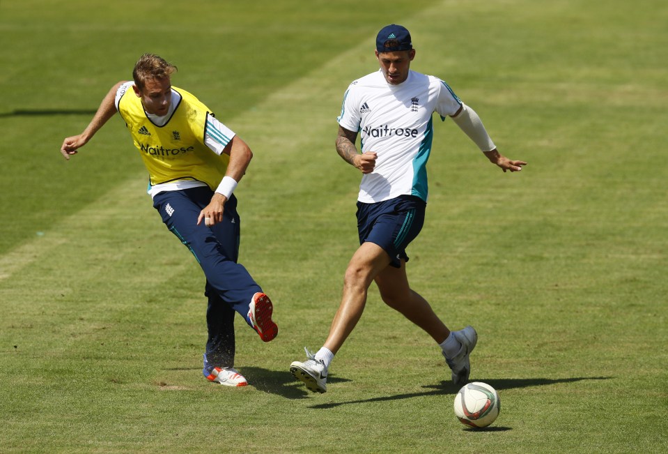 Stuart Broad was guilty of handball during England's pre-match football game