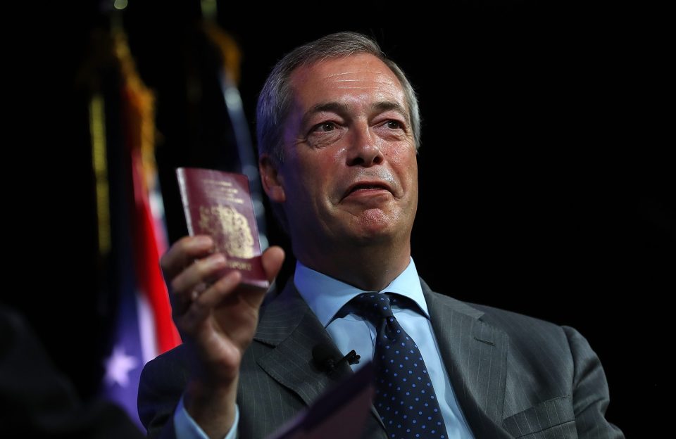  Nigel Farage will need to his passport for his tour of EU countries where there is an appetite for a referendum