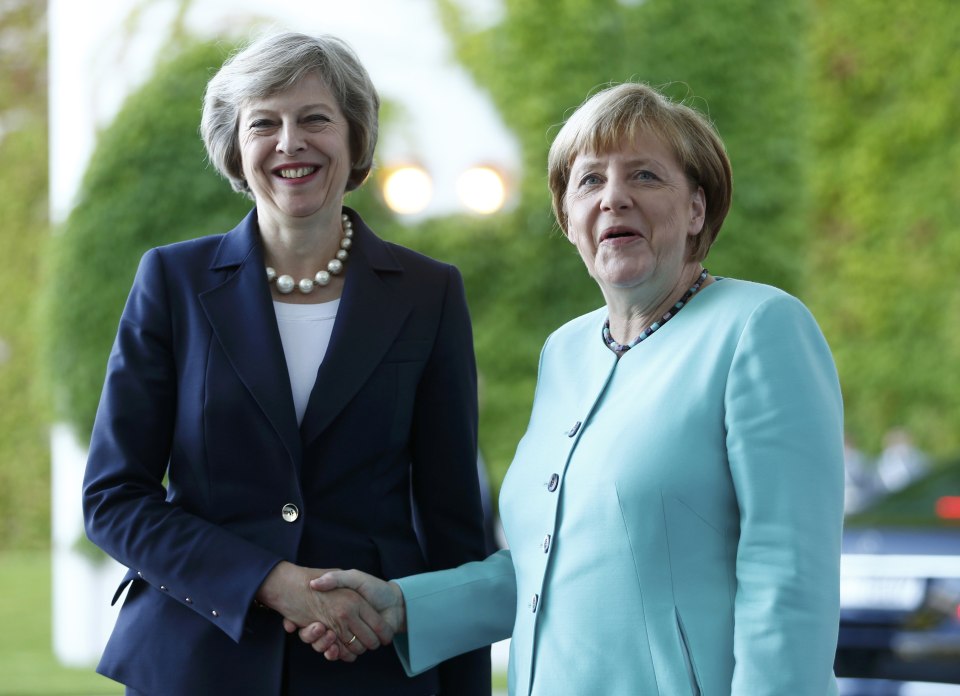 German Chancellor Merkel welcomes British Prime Minister May in Berlin