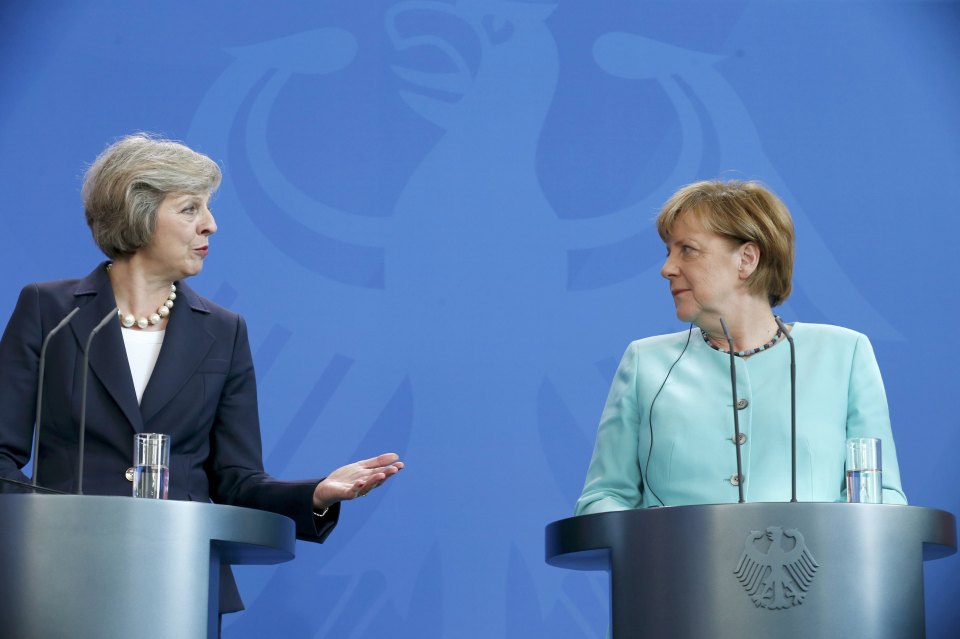 German Chancellor Merkel and British Prime Minister May address news conference in Berlin