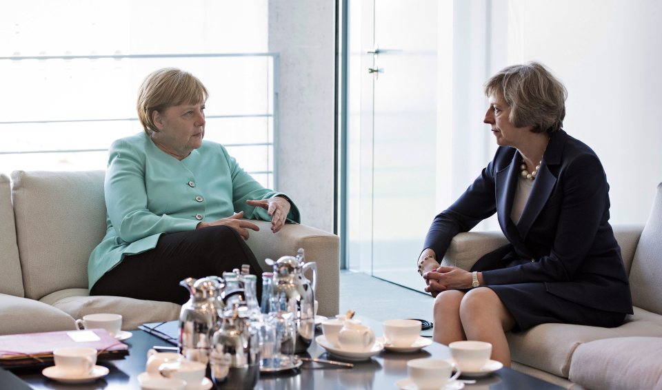 Merkel and May met privately before hosting the press conference