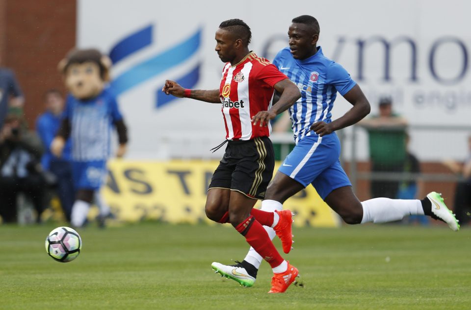 Defoe marches through to bag the opener in this friendly down the road at Victoria Park