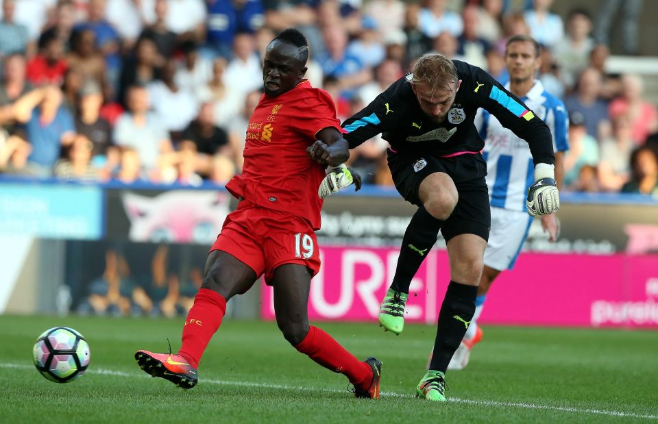 Sadio Mane in action for Liverpool during their pre-season game against Huddlesfield