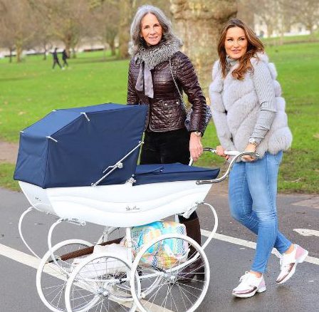 Sam Faiers pushes a right royal stroller 