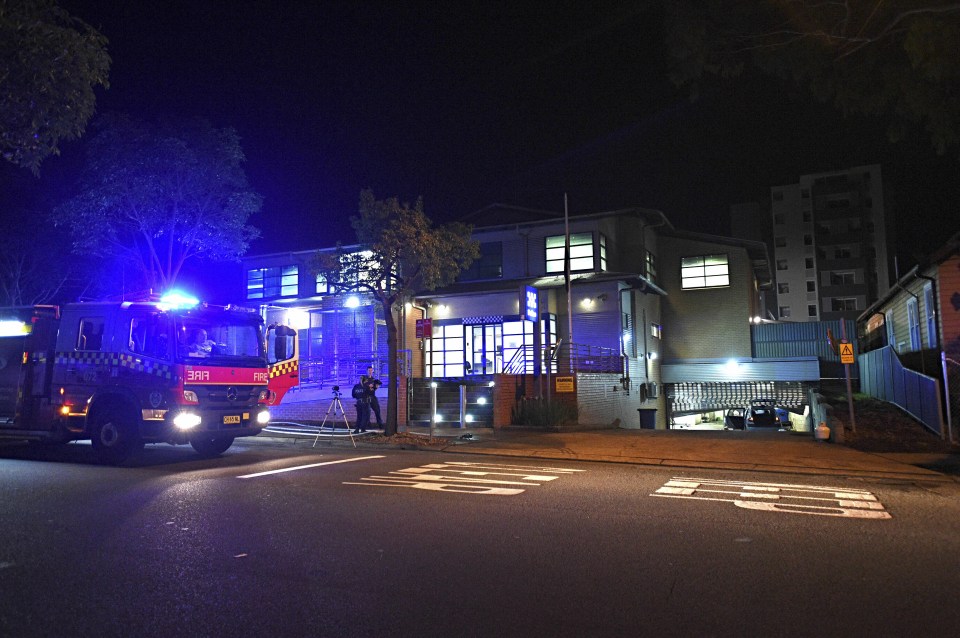  Images from the scene showed police cars surrounding the crashed car in Merrylands, west Sydney