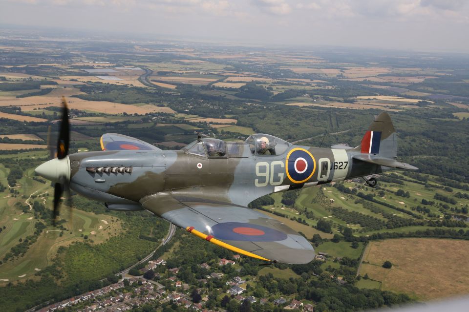  The former war hero took off from Biggin Hill airfield in Kent