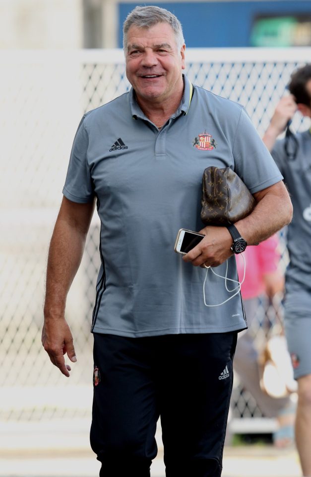 Sam Allardyce took charge of Sunderland at Hartlepool on Wednesday as news of him becoming England manager first broke