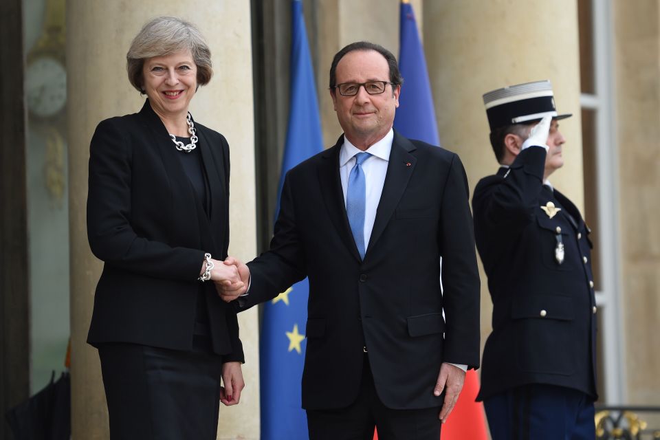  Theresa May and Francois Hollande are set for tough talks over Brexit