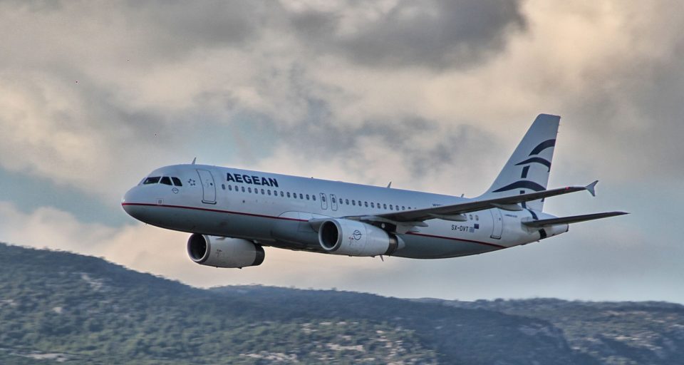 Grounded... Aegean Air were forced to cancel the flight to Crete after one of the pilots was arrested at Gatwick