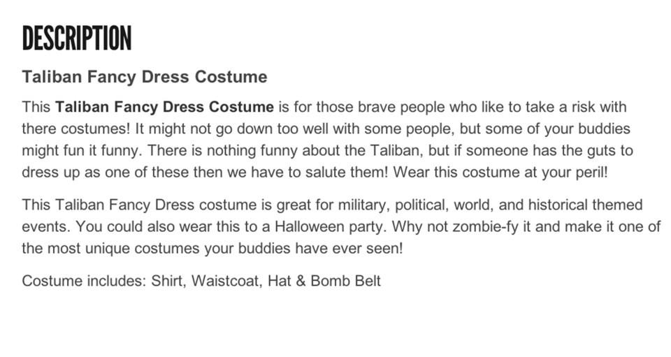  Morph describes the costume as for brave people who like to take a risk. It suggests the costume would be perfect for military themed events