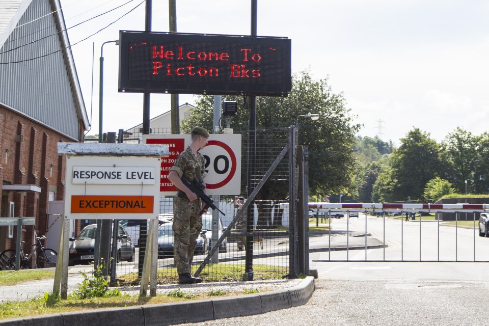  They were warned to remain vigilant following reports three men were spotted with an AK-47 at Bulford