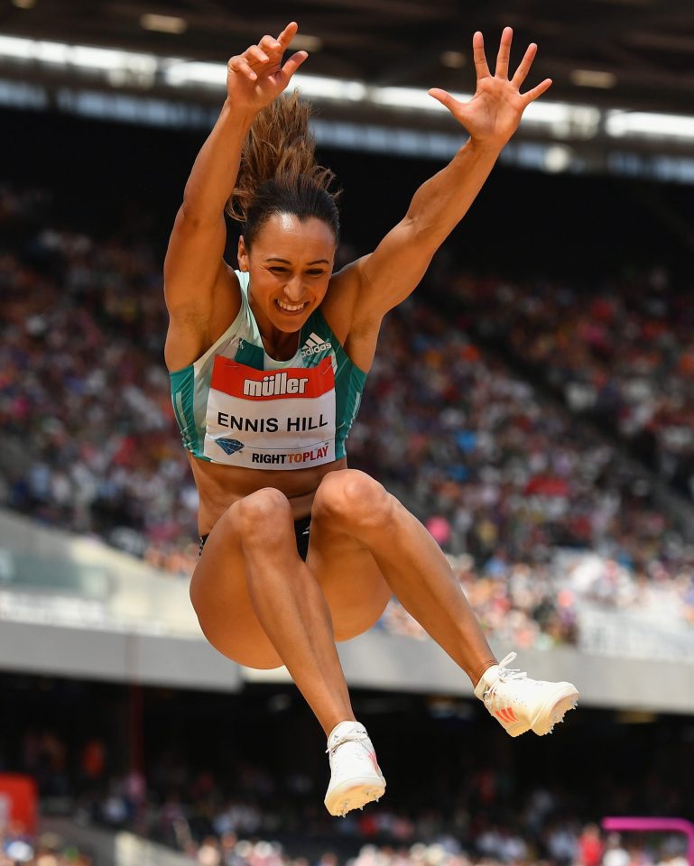 Jessica Ennis-Hill competing at the Anniversary Games last month