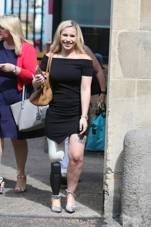 Vicky leaves the ITV studios in London following today's This Morning appearance