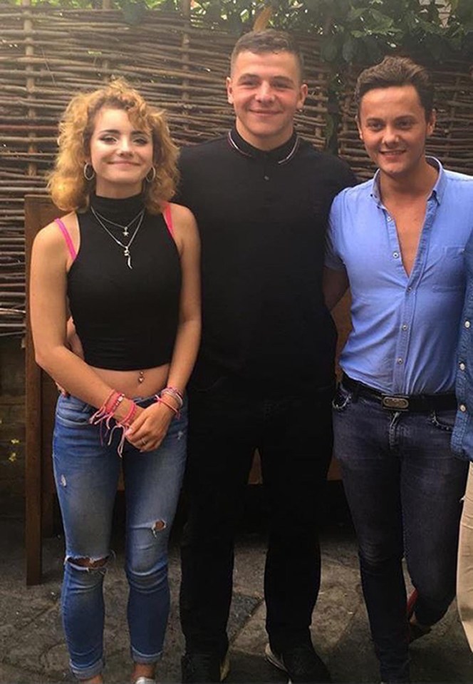  Ramona with co-stars Daniel Roche, centre, and Tyger Drew-Honey earlier this year