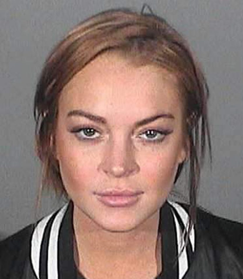 Mugshot . . . Lohan was booked for reckless driving and lying to a peace officer in 2013