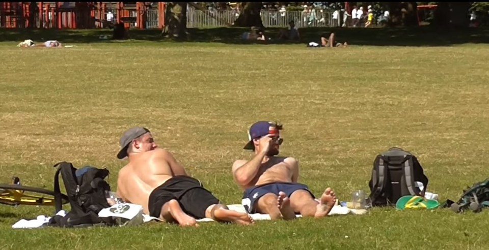  One onlooker woke his friend up from a nap - just so he could join him in staring at the woman's big booty