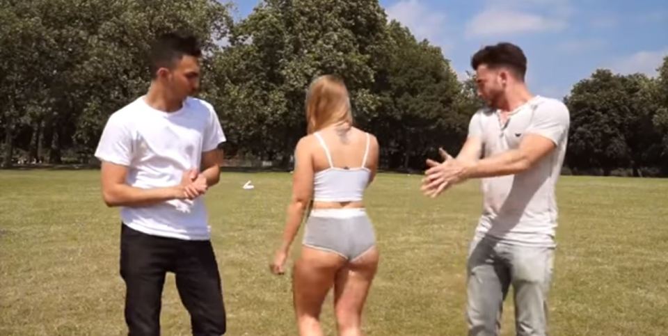  The woman strutted her way through a park in London as part of the social experiment