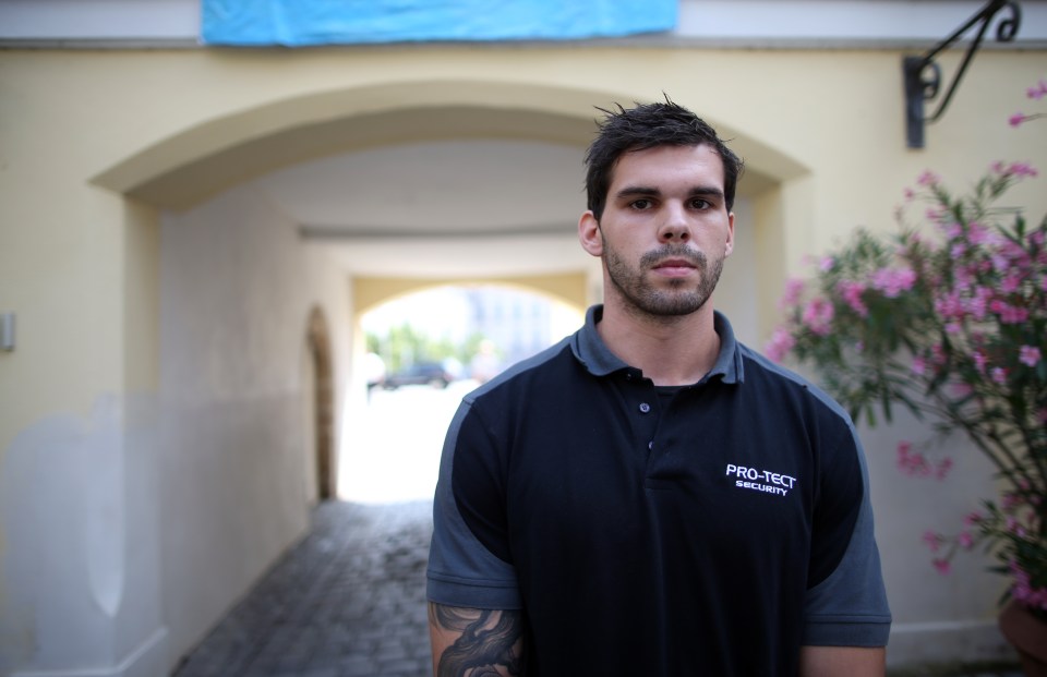 Ansbach security guard Pascal Boehm