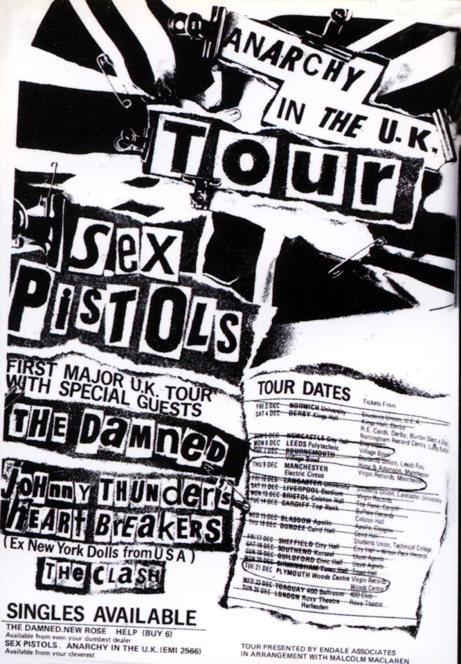 Sex Pistols tour poster