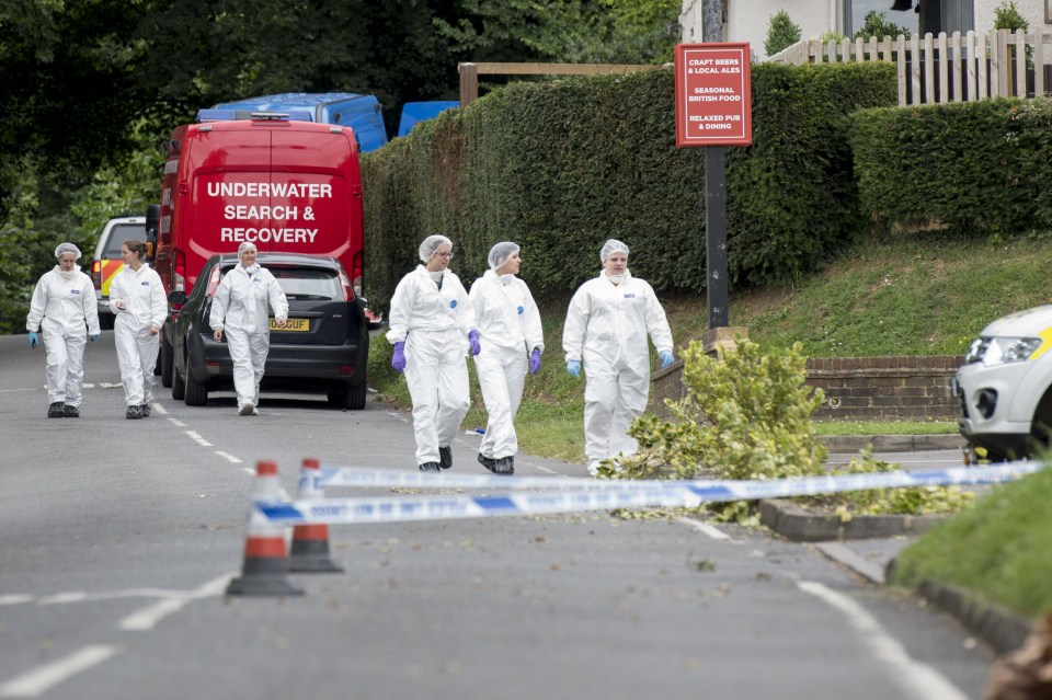 Forensic teams are expected to be examining the property for a number of days 