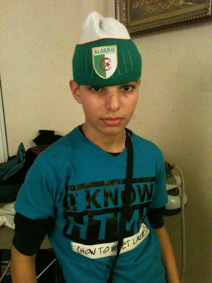  A photo from the 19-year-old's Facebook page showed him wearing an Algerian in a picture taken back in 2011