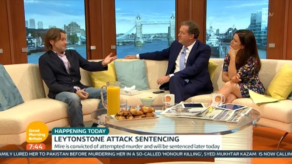  Dave Pether appeared on Good Morning Britain ahead of Mire's sentencing later today