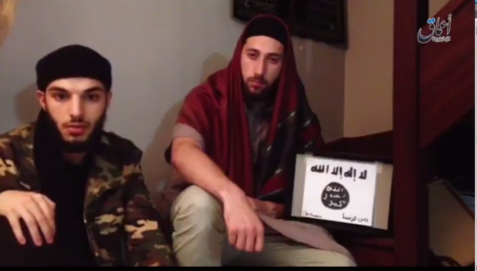  Adel Kermiche (left) and Petitjean (right) pledged allegiance to ISIS in the sickening video, released just a day after Father Jacques Hamel had his throat slit by the twisted fanatics